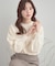 【洗える/スカラデザイン】パフスリーブ ニット