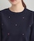 【着映え】ハートドットラメ刺繍ニット