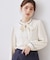 配色タックタイブラウス