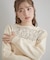 【洗える・通勤】レース ドッキング ニット