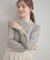 【洗える・着映え】パール調衿ニット