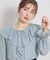 【着映え・洗える】ラメカットドビーフリルブラウス