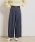 【洗える・S-LL】デニムライク ベルト付きパンツ
