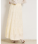 ティアードフラワーモチーフロングスカート