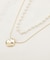 レイヤードパール調ネックレス