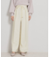 細リボンデザインタックワイドパンツ