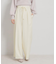 細リボンデザインタックワイドパンツ