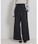 細リボンデザインタックワイドパンツ