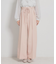 細リボンデザインタックワイドパンツ