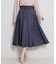 【洗える】デニムライク細リボンスカート