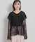 スカラップレースブラウス