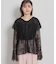 スカラップレースブラウス