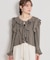 ラッフルショートブラウス