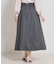 デニムライクドットスカート