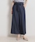 【洗える・S-LL】マリン風アソート釦 シャンブレーワイドパンツ