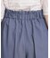 【洗える・S-LL】マリン風アソート釦 シャンブレーワイドパンツ