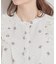 【洗える】ドットフラワー ブラウス