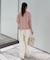 【アンサンブル可・UVカット・アンチピリング】ポイント透かしビジュー釦カーディガン