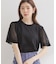 【アンサンブル可・UVカット・アンチピリング】透かしフレアー袖ニット