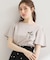 リボンプリントTシャツ