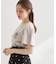 リボンプリントTシャツ