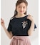 リボンプリントTシャツ