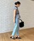 【洗える】フラワープリント チェックシャツ