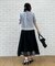 【洗える】ピンタック 裾レース ブラウス