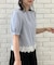 【洗える】ピンタック 裾レース ブラウス