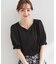 【洗える】袖リボンデザイン ハートネック ブラウス