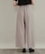 【洗える】タック ワイドパンツ