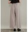 【洗える】タック ワイドパンツ
