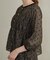 【セットアップ可・着映えて上品】フロッキードットブラウス
