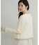 【立体編みが上品・アンサンブル可】ラメ配色 ケーブルカーディガン