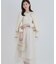 【立体編みが上品・アンサンブル可】ラメ配色 ケーブルカーディガン