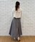 【美シルエット】細ベルト付き タックフレアスカート