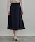 【美シルエット】細ベルト付き タックフレアスカート
