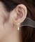 リボンパール調ピアス