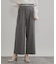 【マシンウォッシャブル・イージーケア】レースベルト付き ワイドパンツ【毛玉になりにくい・セットアップ可】