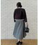 【ベロアリボンが上品】ラメツイード フレアスカート