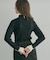 【配色デザインがこなれ見え】袖口スリット パール調リブニット【吸湿発熱・静電気防止・抗菌防臭・洗濯機可】