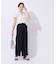 【高レビュー/洗える/セットアップ可】サイドベルトがアクセント 大人のためのワイドパンツ
