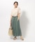 【無理せずキレイ】ロングシーズン活躍 サテンフレア ワイドスカーチョ