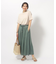 【無理せずキレイ】ロングシーズン活躍 サテンフレア ワイドスカーチョ