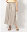 【無理せずキレイ】ロングシーズン活躍 サテンフレア ワイドスカーチョ