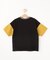 【110-140cm】異素材ミックス お袖切替Tシャツ