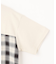 【110-140cm】チェック切替 配色Tシャツ