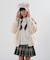 【110-140cm】フェイクファー耳付きパーカ