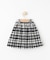 【110-140cm】ファーポケットチェック台形スカート