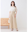 【S-LL】きれいにスタイルアップ ロープ紐使いワイドパンツ